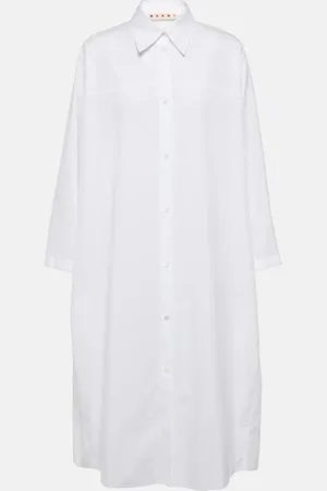 Marni Vestido camisero de popelín de algodón