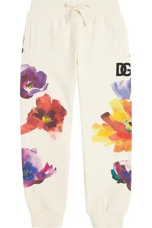 Dolce & Gabbana Pantalones de jersey de algodón floral