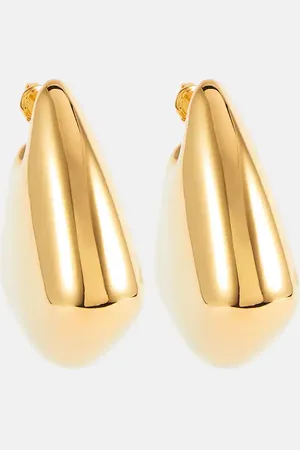 Bottega Veneta Pendientes Fin Large bañados en oro de 18 ct