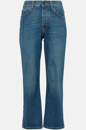 The Row Jeans rectos Lesley cropped de tiro medio