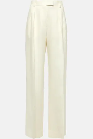 The Row Pantalones anchos Antone de lino de tiro alto