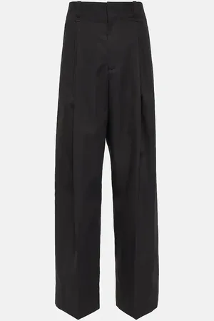 Bottega Veneta Pantalones anchos de seda y algodón