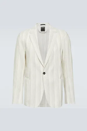 Ermenegildo Zegna Blazer de lino y seda a rayas