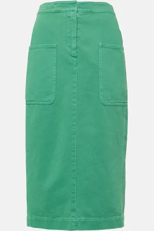 Max Mara Falda midi Werther de dril de algodón