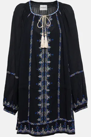 Marant Etoile Vestido corto Parsley de gasa de algodón