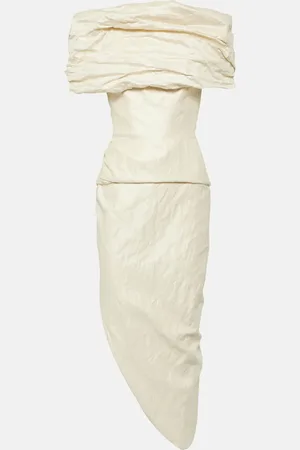 MATICEVSKI Vestido midi Amber de mezcla de algodón