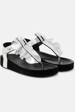 Isabel Marant Sandalias Isela de piel metalizada
