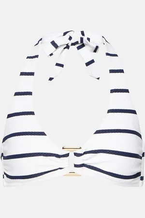 Heidi Klein Top de bikini halter a rayas