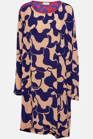 DRIES VAN NOTEN Vestido corto de crepé estampado