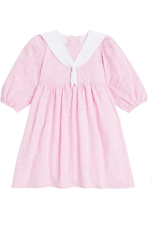 La Coqueta Vestido Amelia de mezcla de algodón bordado