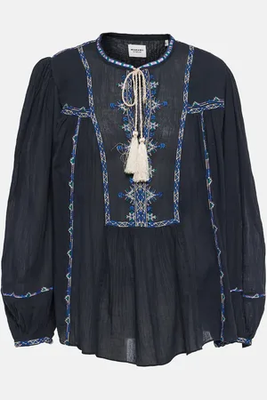 Marant Etoile Blusa Silekia de algodón bordada