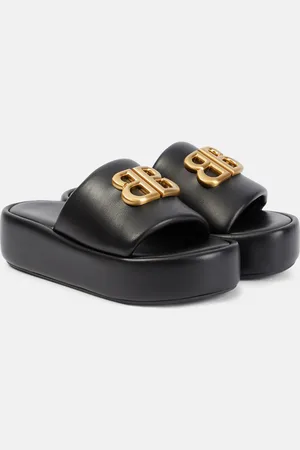 Balenciaga Sandalias Rise BB de piel con plataforma