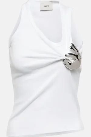 COPERNI Tank top Emoji de algodón adornado