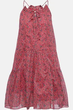 Marant Etoile Vestido corto Kayne de algodón estampado
