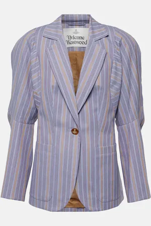Vivienne Westwood Blazer Pourpoint de algodón a rayas