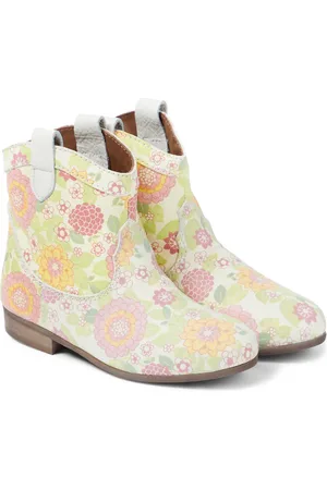 PèPè PèPè Botines de piel con motivo floral