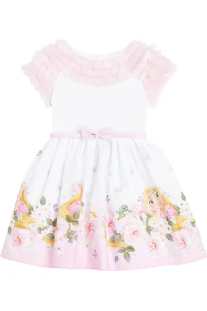 MONNALISA Vestido de algodón con volantes