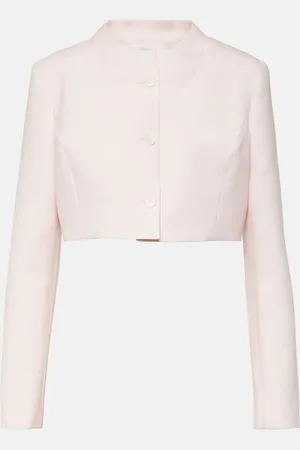 COPERNI Chaqueta cropped Trompe L’Oeil de lana virgen