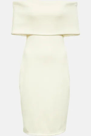 Bottega Veneta Vestido midi con hombros descubiertos