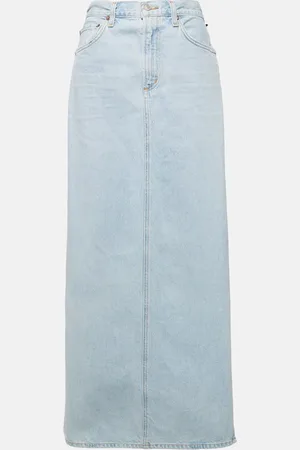 AGOLDE Falda larga Astrid Slice de denim