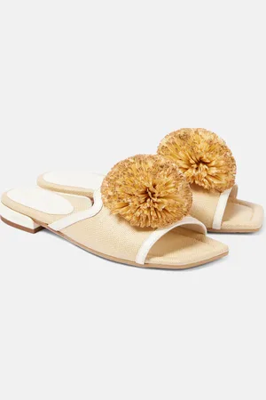 Jimmy Choo Sandalias Nako de rafia con piel