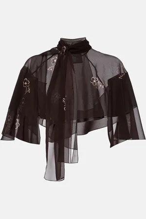 Prada Crop top de georgette floral