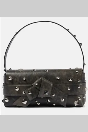 Acne Studios Bolso al hombro Musubi de piel con tachuelas