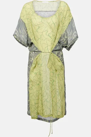 DRIES VAN NOTEN Vestido corto de georgette estampado