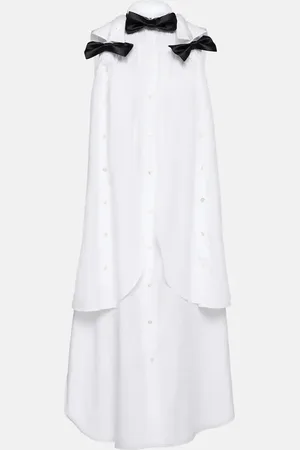 NOIR KEI NINOMIYA Vestido midi de popelín con lazo