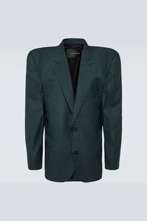 Balenciaga Blazer Boxy de lana a cuadros