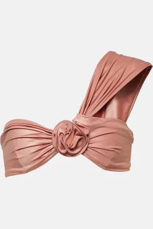 MAGDA BUTRYM Top de bikini con aplique floral