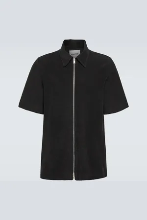 Jil Sander Camisa de mezcla de algodón con cremallera