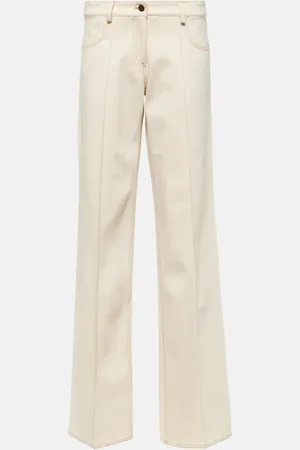 AYA MUSE Pantalones anchos Tuxis de algodón de tiro bajo
