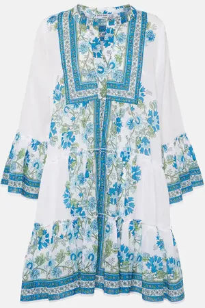 Juliet Dunn Vestido corto de algodón floral