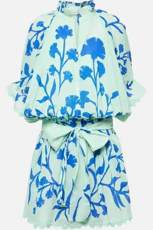 Juliet Dunn Vestido camisero de algodón floral
