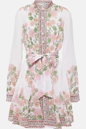 Juliet Dunn Vestido corto de algodón floral