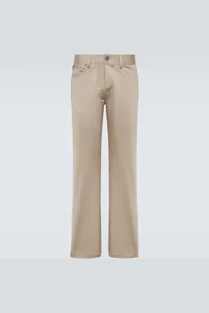 Ami Pantalones rectos de satén de algodón