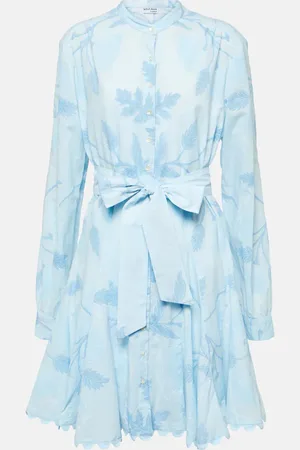 Juliet Dunn Vestido camisero de algodón floral