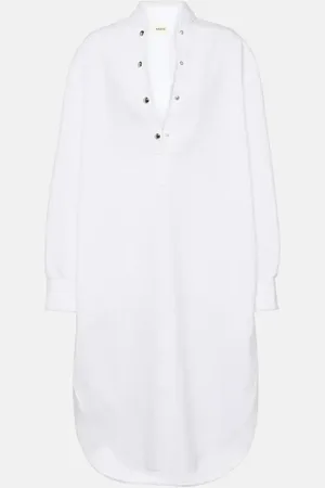 Khaite Vestido camisero Seffi de algodón