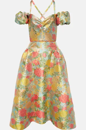 Markarian Vestido midi Jackie en jacquard floral
