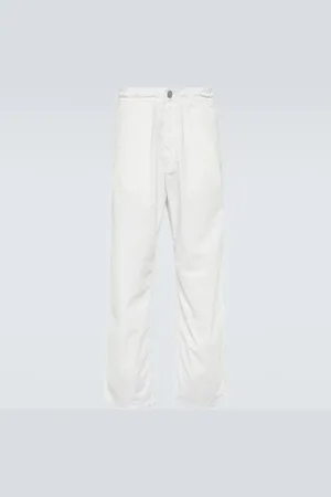 Stone Island Pantalones rectos Marina de algodón