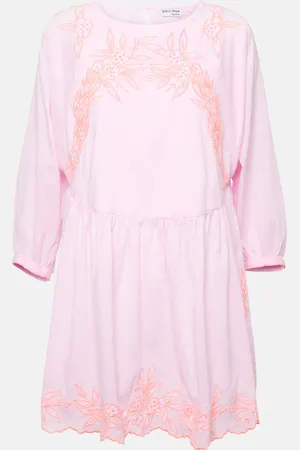 Juliet Dunn Vestido corto de algodón bordado