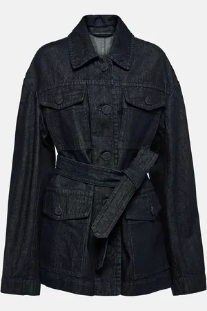 DRIES VAN NOTEN Chaqueta de denim con cinturón
