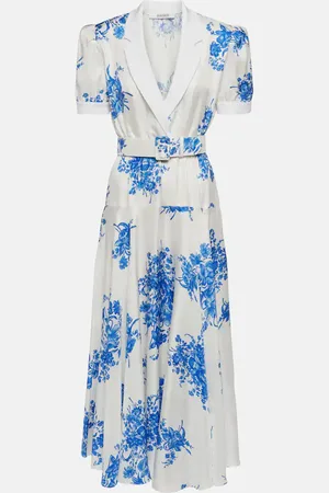 RODARTE Vestido midi de seda floral