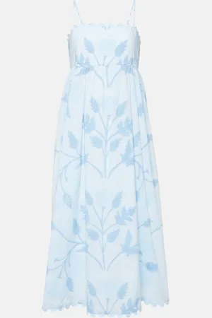 Juliet Dunn Vestido midi de algodón floral
