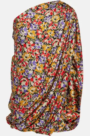 Stella McCartney Vestido corto floral asimétrico