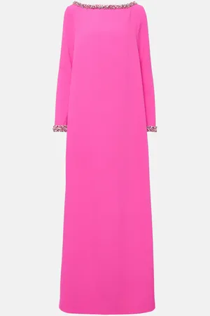 Safiyaa Vestido de fiesta Naimal de crepé adornado