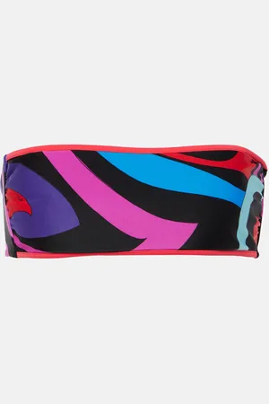 Puccini Top de bikini bandeau Marmo