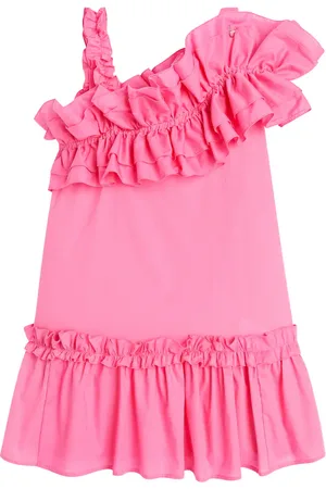 MONNALISA Vestido de algodón con volantes