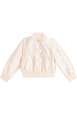 Stella McCartney Chaqueta bomber de satén adornada
